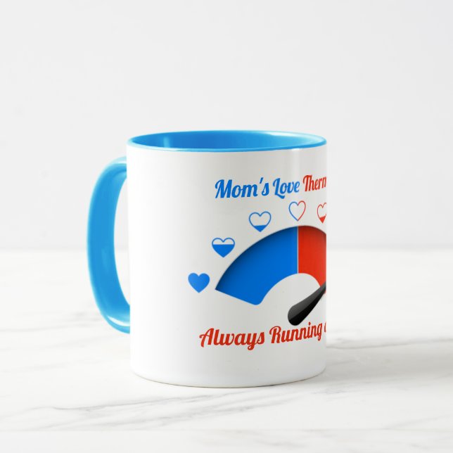 Mom's Love Thermometer Heart Gauge Coffee Mug (Front Left)