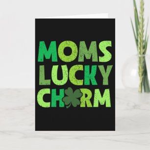 Moms Lucky Charm Irish Clovers Kids Boy Girl St Pa Card