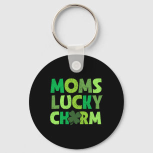 Moms Lucky Charm Irish Clovers Kids Boy Girl St Pa Keychain
