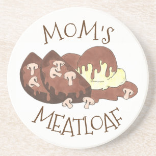 Mom's Meatloaf Home Cooking Mashed Potatoes Gravy Coaster