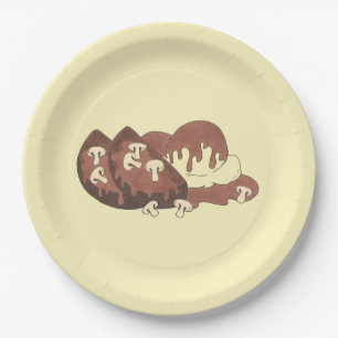 Mom's Meatloaf Home Cooking Mashed Potatoes Gravy Paper Plate