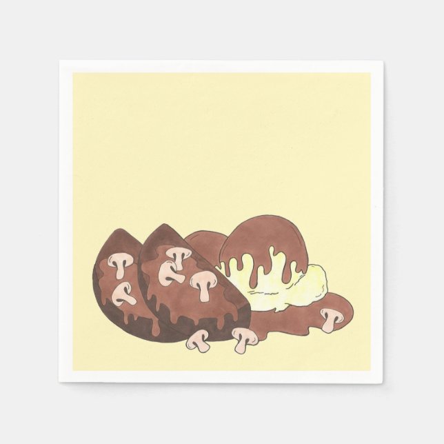 Mom's Meatloaf Mashed Potatoes Gravy Food Foodie Napkin (Front)