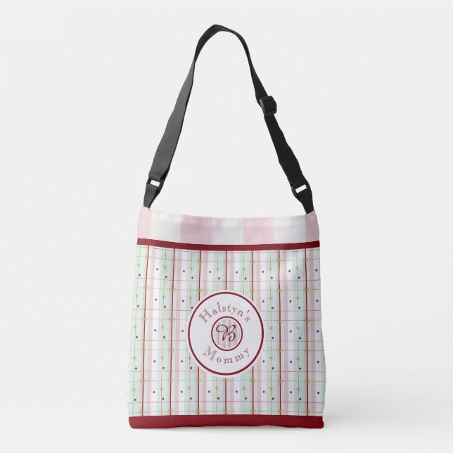 Mom's Monogram Kid Essentials Tote - Pink (Back)