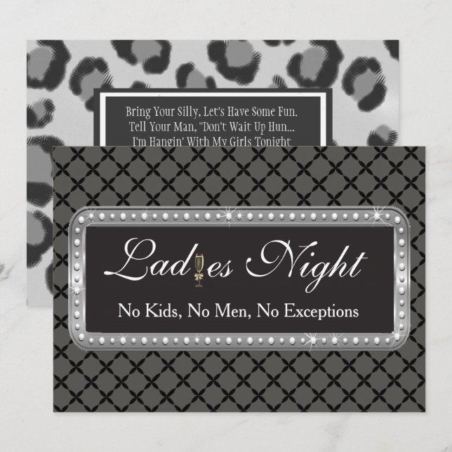 Mom's Night Out Party Invitation (Front/Back)