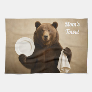 Mom's Personalized Bear Kitchen Towel