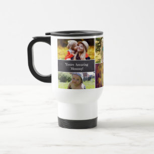 Mom's Personalized Photo collage Christmas Travel Mug