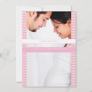 Mom's Photo Baby Girl Shower Announcement