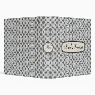Mom's Recipe Book for Generations, Grey Lattice Binder