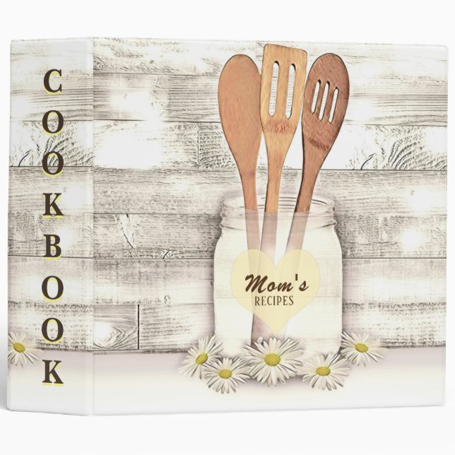 Moms Recipes Cookbook Binder (Front/Spine)