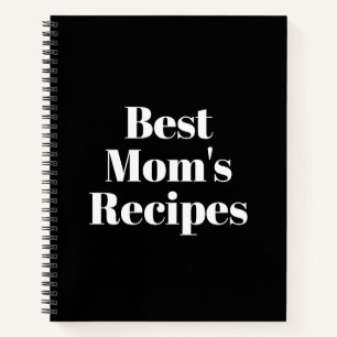 Mom's Recipes, Mother's day or Birthday gift Notebook