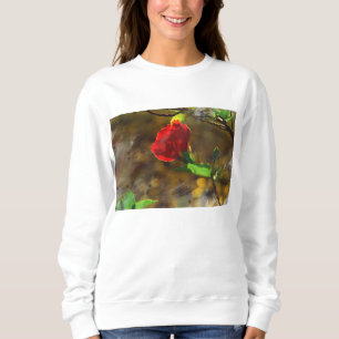 Mom's Red Flower Sweatshirt