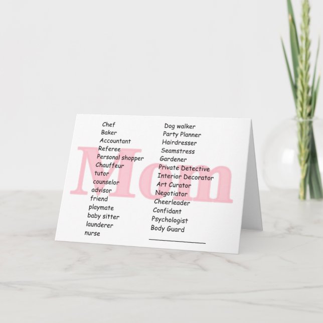 Moms roles card (Front)