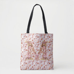 Mom's Rose Hearts Large Shoulder Tote Bag