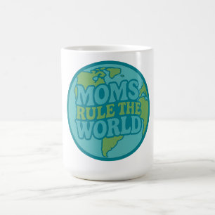 Moms Rule the World Groovy Globe Magic Mug