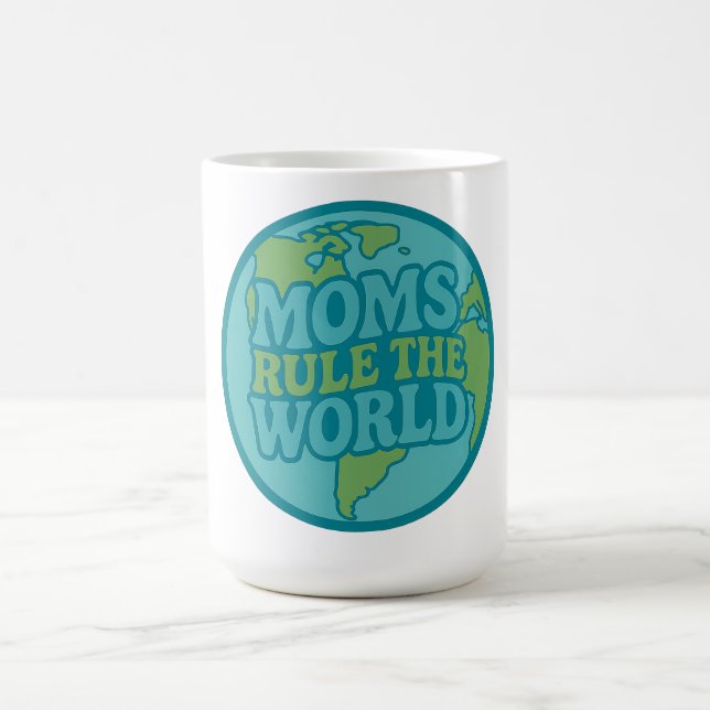 Moms Rule the World Groovy Globe Magic Mug (Center)