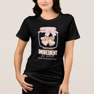Mom's Secret Ingredient Is Love Heart Cookies Tri-Blend Shirt