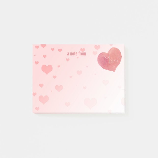Mom's Signature Heart Post-it Notes (Front)