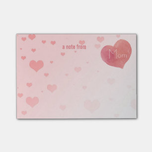 Mom's Signature Heart Post-it Notes