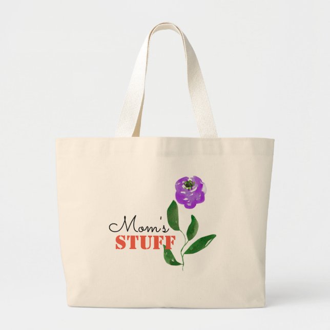 Mom's Stuff Large Tote Bag (Front)