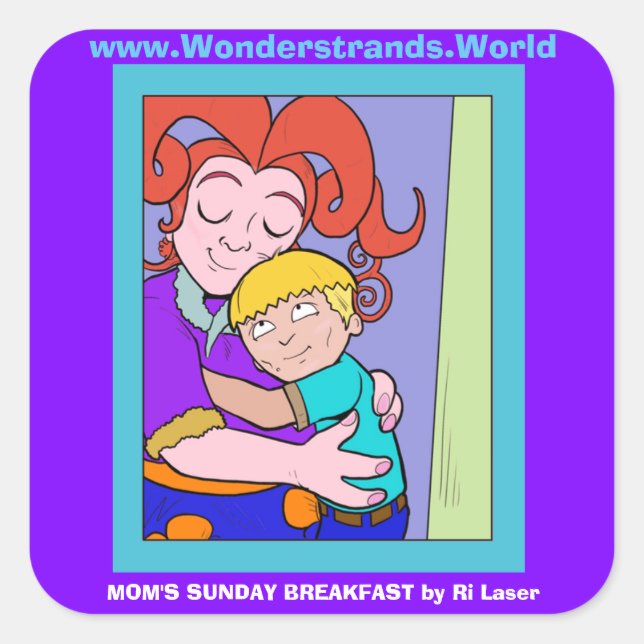 Mom's Sunday Breakfast Large Sticker (Front)
