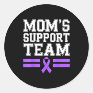 Mom's support team family lupus awareness sle classic round sticker