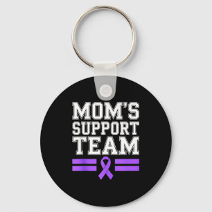 Mom's support team family lupus awareness sle keychain