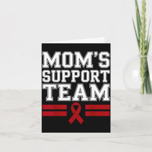 Mom's support team family multiple myeloma cancer card