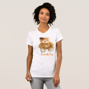 Mom's t-shirt with Teddy Bear and Butterfly HUG