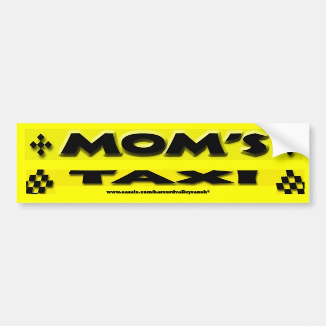 Mom's Taxi Bumper Sticker (Front)