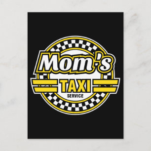 Mom's Taxi Service Postcard