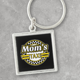 Mom's Taxi Sign Keychain