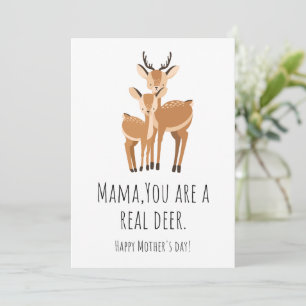 Mom's the Doe-nest: Punny Deer Mother's Day Card