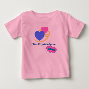 Mom's Tiny Hugs Amaze Me Grey Summer Baby T-Shirt