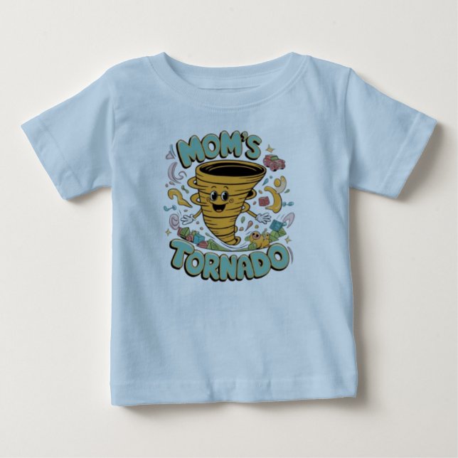 "Mom's tornado" Baby tee (Front)