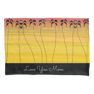 Mom's Tropical Summer Sunset Pillowcase