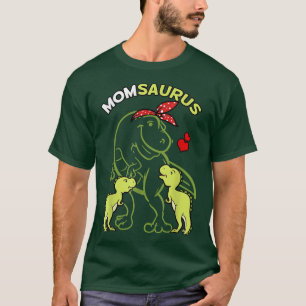 Momsaurus Mom 2 Kids Dinosaur Mommy Mother's Day T-Shirt