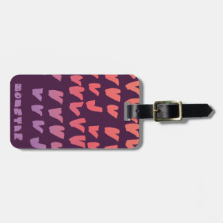 momster and hand drawn patterns luggage tag