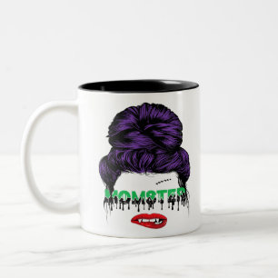Momster Couples Halloween Mother Family Matching L Two-Tone Coffee Mug