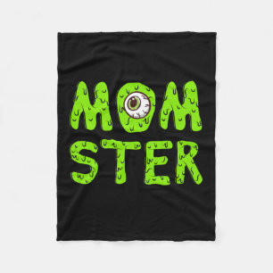 Momster Cute Halloween Tee For Moms And Women Fleece Blanket