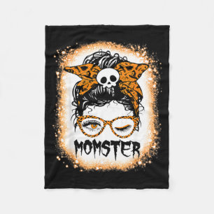 Momster Funny Mom Halloween Costume Party Gift Fleece Blanket