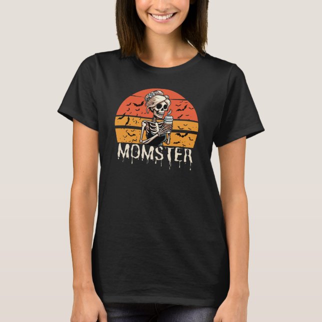 Momster Funny Monster Mom Halloween T-Shirt (Front)