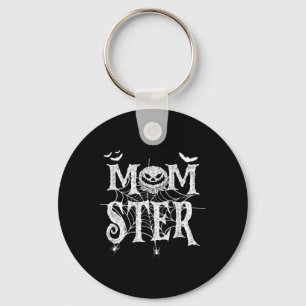Momster Funy Halloween For Mom Monster Pumpkin Mom Keychain