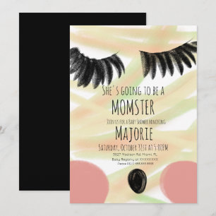 Momster Halloween maman Baby shower Invitation