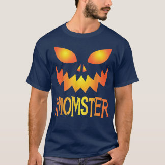 Momster Halloween Pumpkin Face Jack O Lantern Scar T-Shirt
