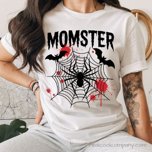 Momster Halloween T-Shirt – Spider Web & Spider Tri-Blend Shirt