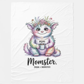 Momster. (Mom + Monster) Fleece Blanket