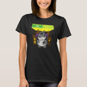 Momster Monster Mom Scary Halloween Mommy Creepy C T-Shirt