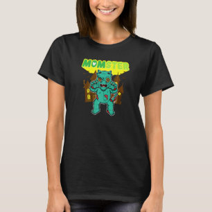 Momster Monster Mom Scary Halloween Mommy Creepy C T-Shirt