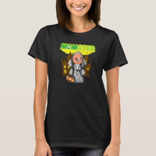 Momster Monster Mom Scary Halloween Mommy Creepy C T-Shirt