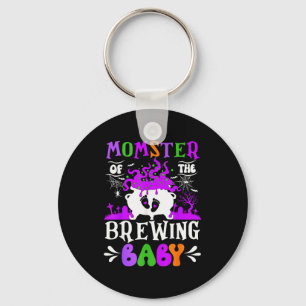 Momster Of The Brewing Baby Mom To Be Halloween  Keychain